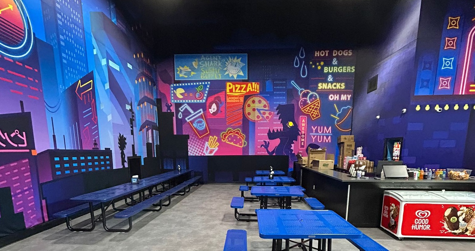 Commercial mural project by Tryjax Construction